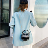 Basketball Shape Bags Women Chains Handbag Letter Shoulder Bags Female Mini