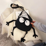 Big Eyes Canvas Girls Shoulder Bag Messenger Bag Kids Women Coin Purse