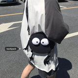 Big Eyes Canvas Girls Shoulder Bag Messenger Bag Kids Women Coin Purse