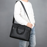 Men's Woven Clutch Bag Long Wallet Weave Knitting Handy Bag