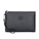 Men's Woven Clutch Bag Long Wallet Weave Knitting Handy Bag