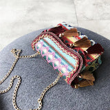 Bohemia Style Rattan Beach Bag Woven Square Straw Tassel Handbag