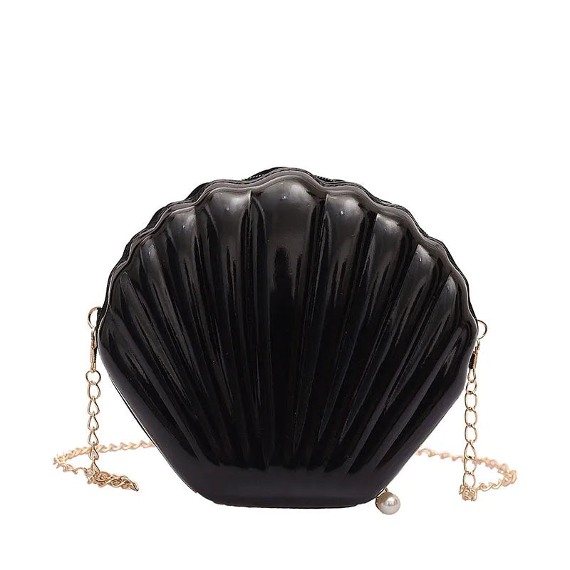 Sweet Shell Chain Shoulder Bag PVC Crossbody Clutch Bag