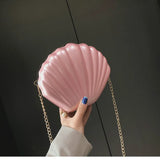 Sweet Shell Chain Shoulder Bag PVC Crossbody Clutch Bag
