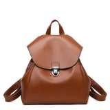 Leather Women Backpacks Female Bags for Teenage Girls
