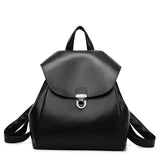 Leather Women Backpacks Female Bags for Teenage Girls