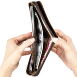Men's Cow Leather Short Wallet Real Leather Cash Purses Clutch