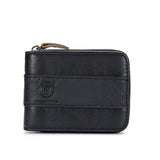 Men's Cow Leather Short Wallet Real Leather Cash Purses Clutch