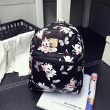 Butterfly Flower Children Backpack Floral Pattern PU Leather Leisure Backpack