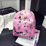 Butterfly Flower Children Backpack Floral Pattern PU Leather Leisure Backpack