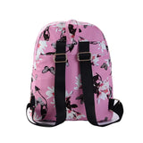 Butterfly Flower Children's Backpack PU Leather Student Bag