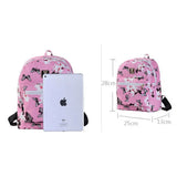 Butterfly Flower Children's Backpack PU Leather Student Bag