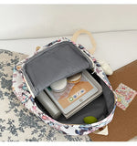 Butterfly Flower Backpack Floral Pattern Student Daypack Large Capacity