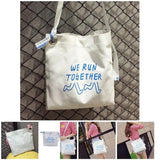 Canvas Women Bag Casual Handbags Women Bags Letters Printed Shoulder Beach Bag