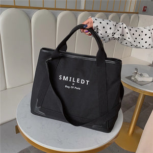 Canvas Large Capacity Women Handbag Shoulder Crossbody Bag