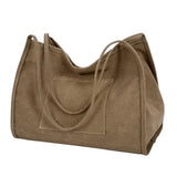 Canvas Women's Large Tote Bag Bucket Shoulder Bags Lady Leather M
