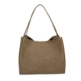 Canvas Women's Large Tote Bag Bucket Shoulder Bags Lady Leather M