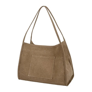 Canvas Women's Large Tote Bag Bucket Shoulder Bags Lady Leather M