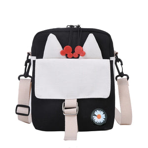 Cartoon Ladies Shoulder Bag Canvas Crossbody Bags Women's Casual Handbag