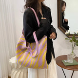 Casual Canvas Shoulder Bag for Women Summer Handbag