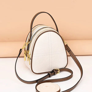 Casual Leather Top Handle Tote Crossbody Bag