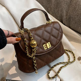 Adjustable Shoulder Strap Crossbody Bags Solid Retro Leather Satchel