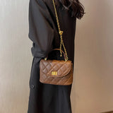 Adjustable Shoulder Strap Crossbody Bags Solid Retro Leather Satchel