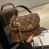 Adjustable Shoulder Strap Crossbody Bags Solid Retro Leather Satchel