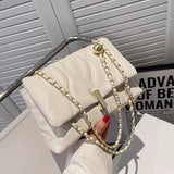 Chain Bag Women's Versatile Messenger Bag High Texture Shoulder Small Square
