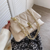Chain Bag Women's Versatile Messenger Bag High Texture Shoulder Small Square