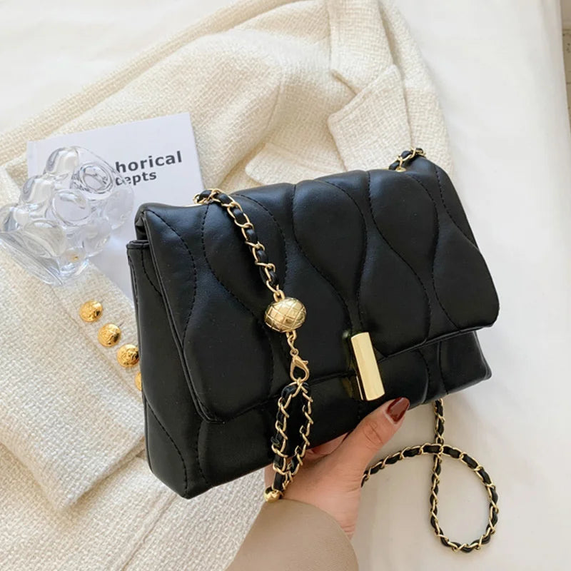 Chain Bag Women's Versatile Messenger Bag High Texture Shoulder Small Square