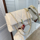 Chain Bag Women's Versatile Messenger Bag High Texture Shoulder Small Square