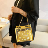 Chain Messenger Bag Ins Frosted Transparent Floret Jelly Bag