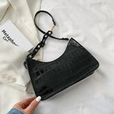 Retro PU Leather Chain Shoulder Bag for Women
