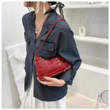 Retro PU Leather Chain Shoulder Bag for Women