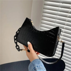 Retro PU Leather Chain Shoulder Bag for Women