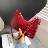 Retro PU Leather Chain Shoulder Bag for Women