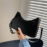 Retro PU Leather Chain Shoulder Bag for Women