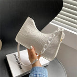 Retro PU Leather Chain Shoulder Bag for Women