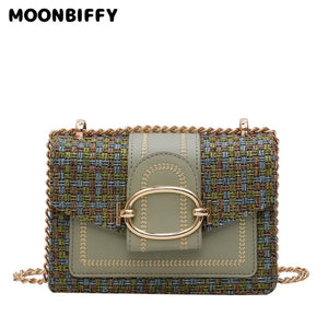 Women's Large Capacity Thread Splicing Retro Shoulder Bag