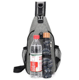 Anti-thief Gray Crossbody Bag Men Shoulder Bag Women Chest Bag