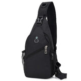 Anti-thief Gray Crossbody Bag Men Shoulder Bag Women Chest Bag