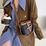 Panelled Bucket Bag for Women - Single Shoulder Bags