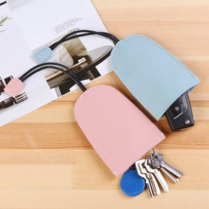 Solid Leather Key Case Holder Universal Lock Bag