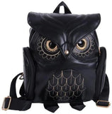 Owl Backpacks For Women Pu Leather School Bags Travel Backpack Teenagers Girls C