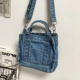 Denim Crossbody Bag Ladies Casual Jean Fabric PurseHandbag Casual Messenger