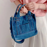 Denim Crossbody Bag Ladies Casual Jean Fabric PurseHandbag Casual Messenger