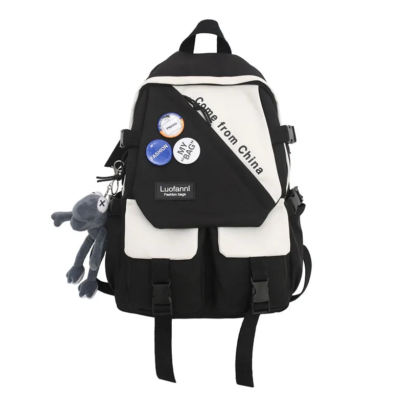 Women Large Capacity Travel Bag Pocket College Student Backpacks