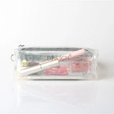 Embossed Ostrich Pattern Leather Portable Tote Clear Clutch Bag Lady Hand Bag