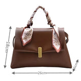 Leather Shoulder Bag Ribbon Tote Handbag Top-Handle Travel Crossbody Bag